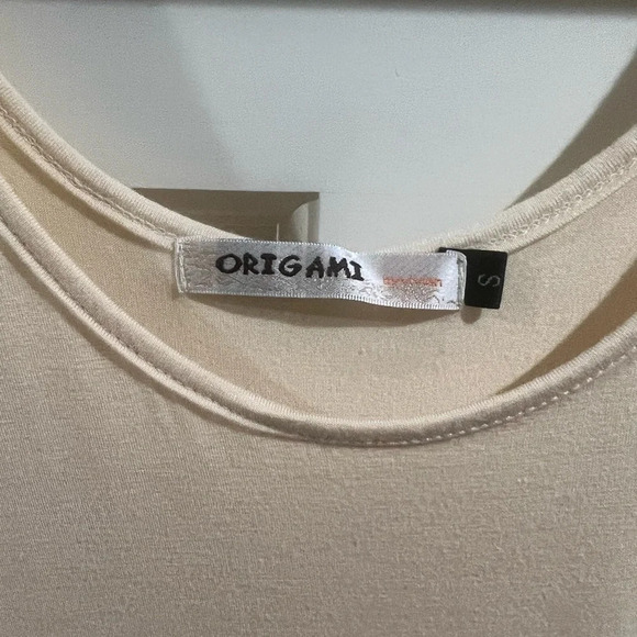Origami Fringe Boho Cream Tank Top Size Small NWT - Picture 2 of 6